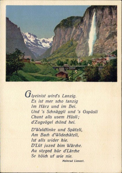 Lauterbrunnen und Staubbach Vorderseite