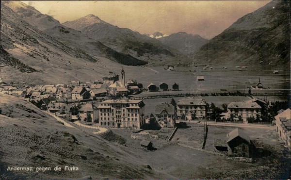 Andermatt gegen die Furka Vorderseite