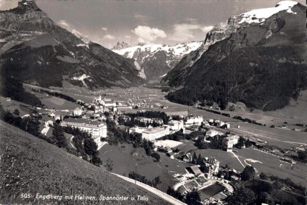 Engelberg mit Hahnen, Spannörter und Titlis Vorderseite