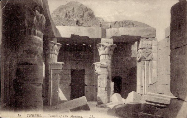 Thebes, Temple of dér Medineh, Ägypten
