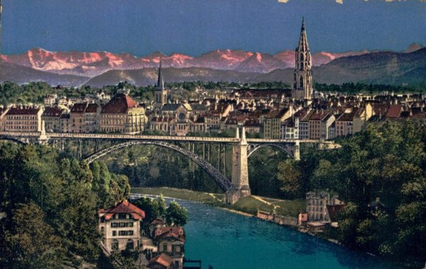 Bern und die Alpen. 1927 Vorderseite