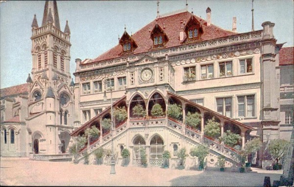 Rathaus und Altkatholische Kirche  Vorderseite