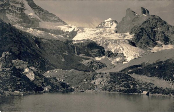 Oberhornsee, Tschingelhorn, Lauterbrunnen, Wetterhorn, Kanzel. Vorderseite