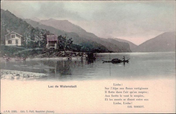 Lac de Walenstadt, Walensee Vorderseite