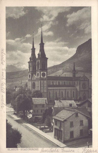 Glarus - Stadtkirche. 1922