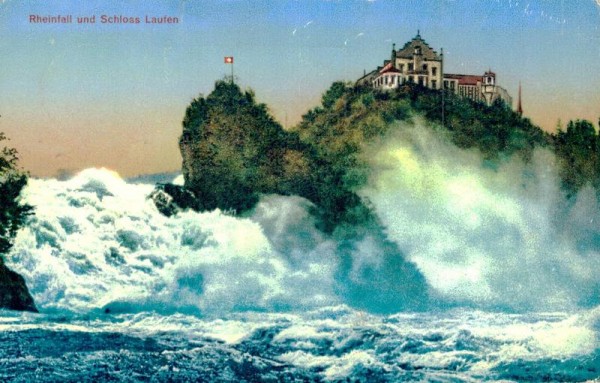 Rheinfall und Schloss Laufen Vorderseite