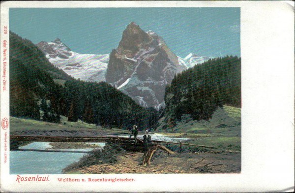 Rosenlaui. Wellhorn und Rosenlauigletscher Vorderseite
