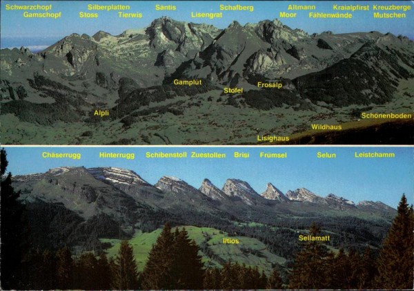 Obertoggenburg/mit Säntiskette und Churfirsten Vorderseite