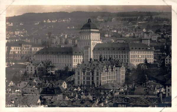 Zürich. Universität. 1926 Vorderseite