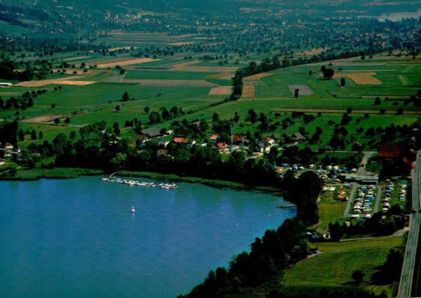 Intern. Camping Seeblick, Mosen LU  -  Flugaufnahmen Vorderseite