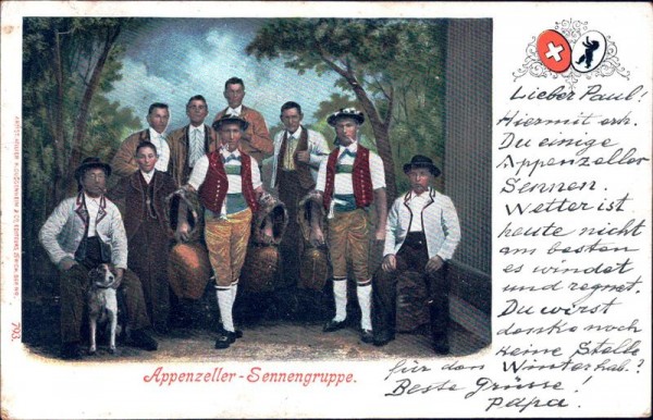 Appenzeller Sennengruppe Vorderseite