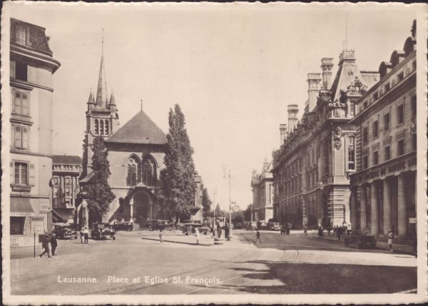 Lausanne - Place et Eglise St. François