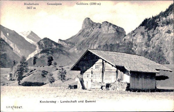 Kandersteg - Landschaft und Gemmi Vorderseite