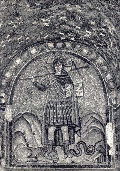 Ravenna - Erzbischof Museum - Christus Krieger (Musivarbeit VI Zeit) Vorderseite