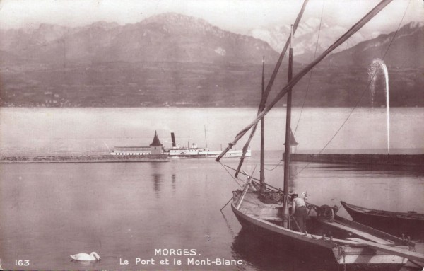 Morges. Le Port et le Mont-Blanc. 1912