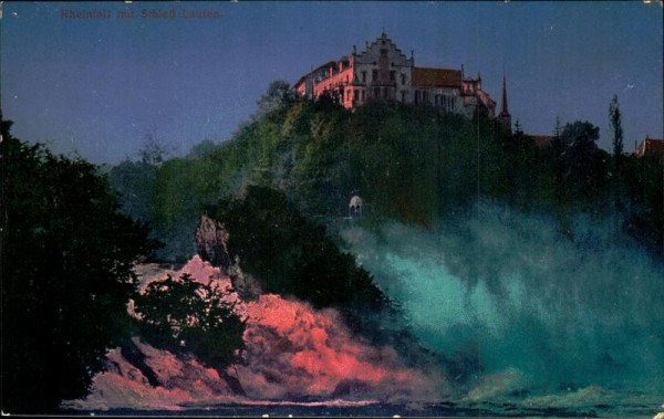 Rheinfall mit Schloss Laufen Vorderseite