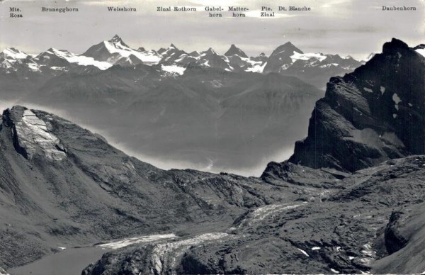 Felsenhorn am Gemmipass: Gemmipasshöhe, Daubensee Vorderseite