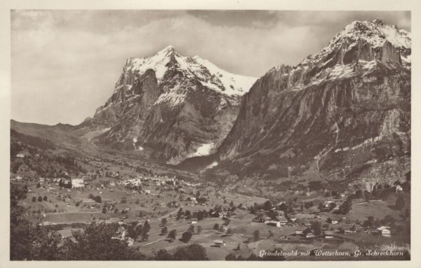 Grindelwald mit Wetterhorn-Schreckhorn