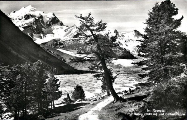 Im Rosegtal Piz Roseg und Sella-Gruppe Vorderseite