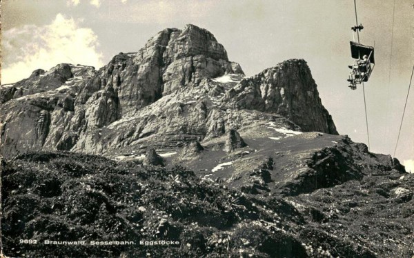 Braunwald, Sesselbahn Eggstöcke Vorderseite