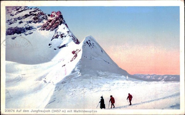 Auf de Jungfraujoch mit Mathildenspitze Vorderseite