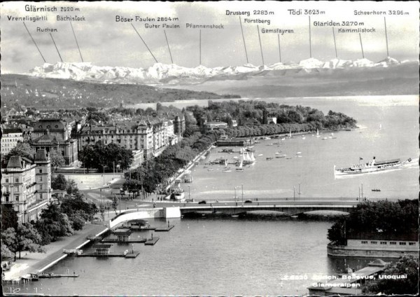 Zürich und die Alpen Vorderseite