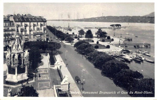 Genf - Monument Brunswick et Quai du Mont-Blanc Vorderseite