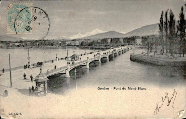 Genève - Pont du Mont-Blanc Vorderseite