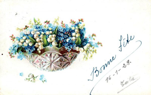 Blumen in Schale Vorderseite