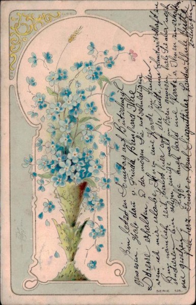 Blumenkarte aus 1904 Vorderseite