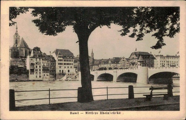 Basel/ Mittlere Rheinbrücke Vorderseite