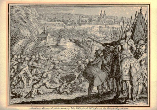 Mathäus Merian, Die Schlacht bei St. Jakob Vorderseite