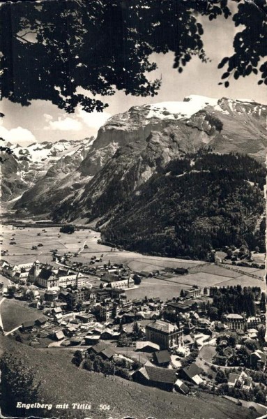 Engelberg mit Titlis. 1949 Vorderseite