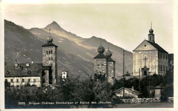 Brigue, Chateau Stockalper et Eglise des Jésuites Vorderseite