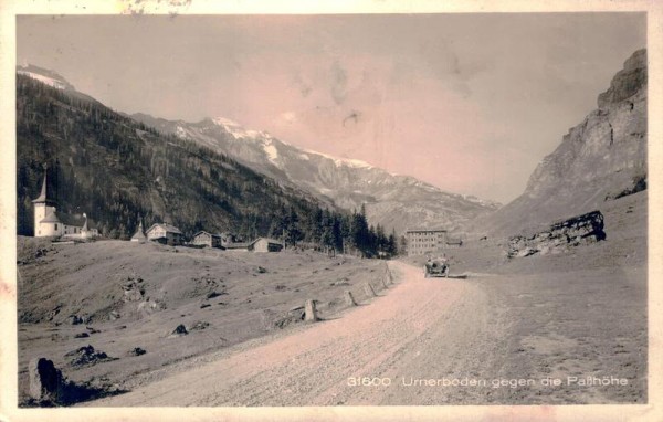 Urnerboden gegen die Passhöhe, 1930 Vorderseite