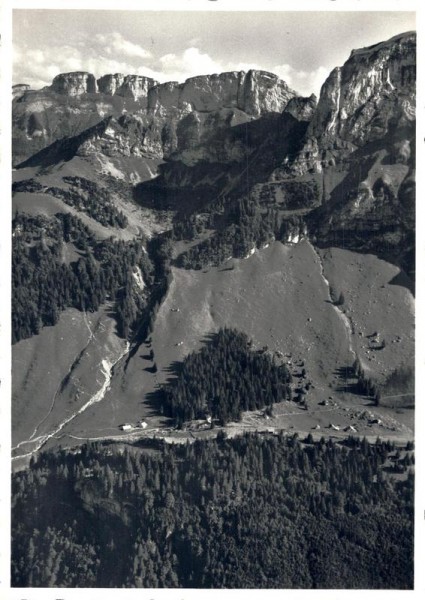 Im Alpstein, Blick auf Bogarten, Berggasthaus Ebenalp Vorderseite