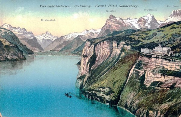 Vierwaldstättersee, Seelisberg, Grand Hôtel Sonnenberg Vorderseite