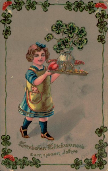 Herzlichen Glückwunsch zum neuen Jahre Vorderseite