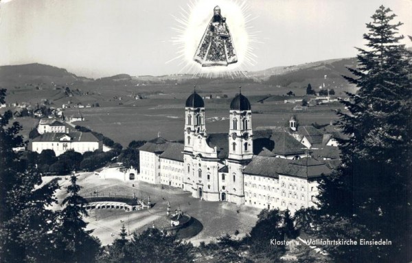 Kloster u. Wallfahrtskirche Einsiedeln mit Maria Vorderseite