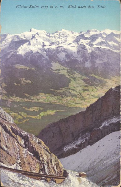 Pilatus-Kulm - Blick nach dem Titlis. 1911