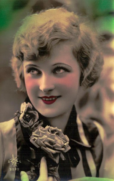 Frau, coloriert Vorderseite