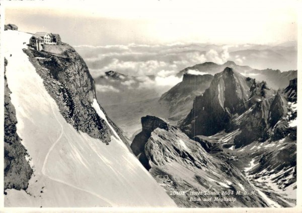 Hotel Säntis, Blick auf Meglisalp Vorderseite