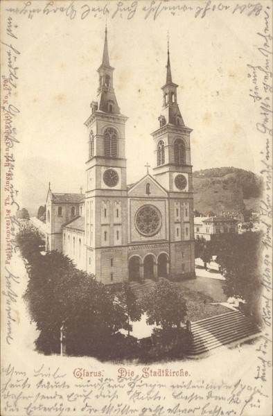 Die Stadtkirche (Glarus) Vorderseite
