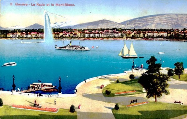 Genève. La Rade et le Mont Blanc. 1931 Vorderseite