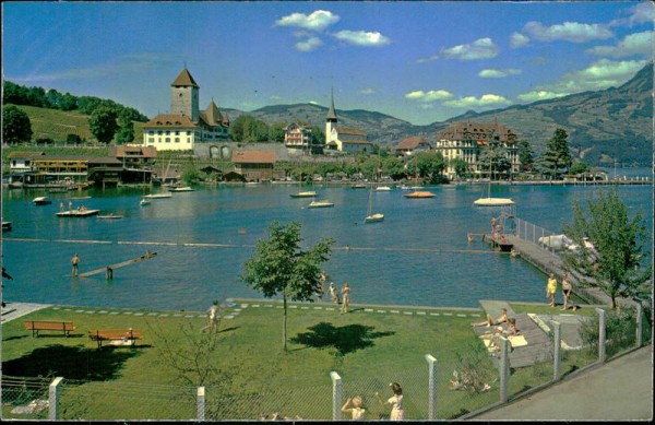 Spiez am Thunersee mit Schloss  Vorderseite