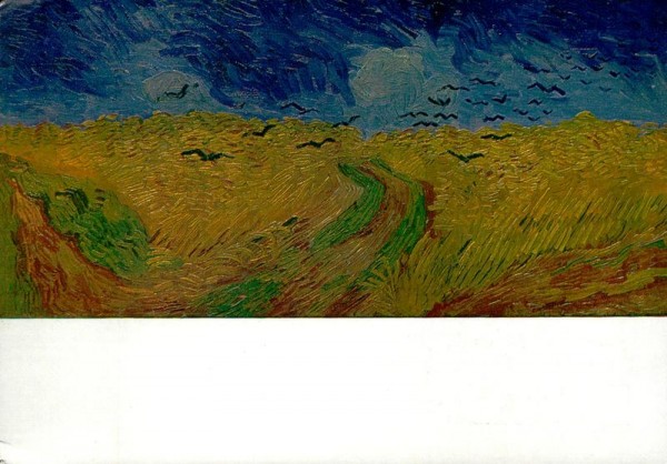 "Kornfeld mit Krähen" von Vincent Van Gogh Vorderseite