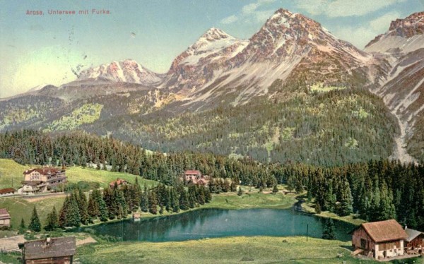 Arosa, Untersee mit Furka Vorderseite