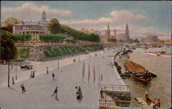 Belvedere und Dampfschiff-Landesplatz (Dresden) Vorderseite