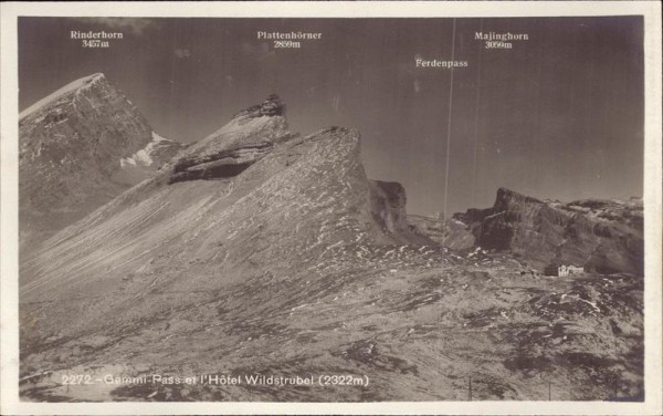 Gemmi-Pass et l'Hôtel Wildstrubel Vorderseite