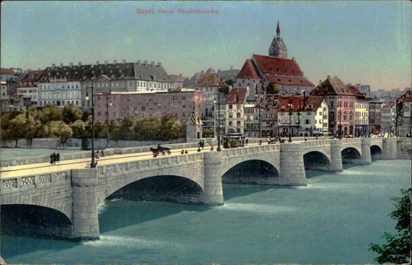 Basel. neue Rheinbrücke. Vorderseite